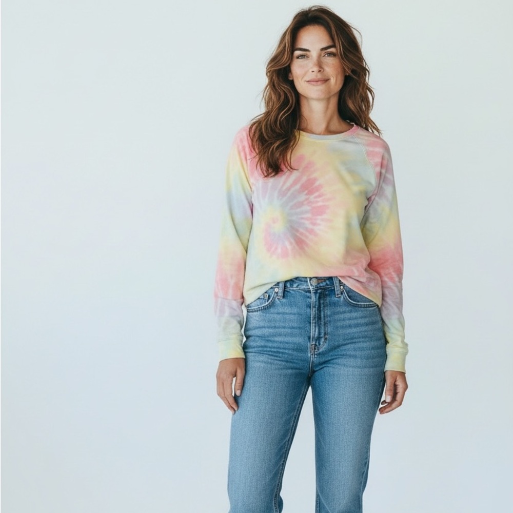 Stripe & Stare Tie-Dye Sweatshirt